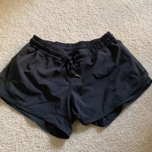 Black lululemon long hottie hot shorts
